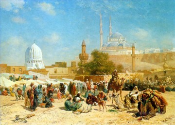 Fuera de El Cairo por Cesare Biseo Arabs Pinturas al óleo
